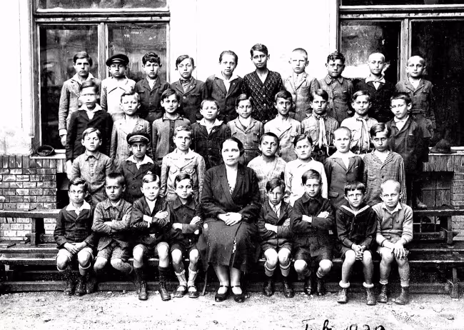 Nagytétényi elemi iskola 1927, fiúosztály
