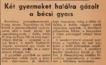 Gyermekgázolás 1948