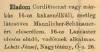Leheti József apróhirdetése